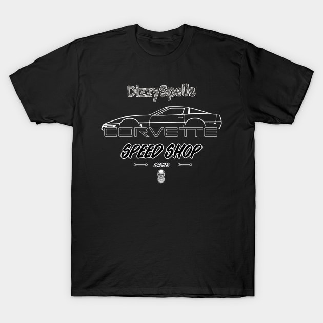 Modern Speed Shop T-Shirt by DizzySpells Designs